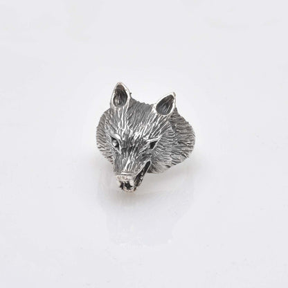 925 Sterling Silver Wolf Ring 11 US - Kanika Creations