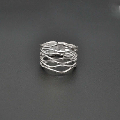 925 Sterling Silver Women Band Ring Size 9 - Kanika Creations