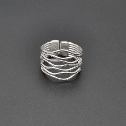 925 Sterling Silver Women Band Ring Size 9 - Kanika Creations