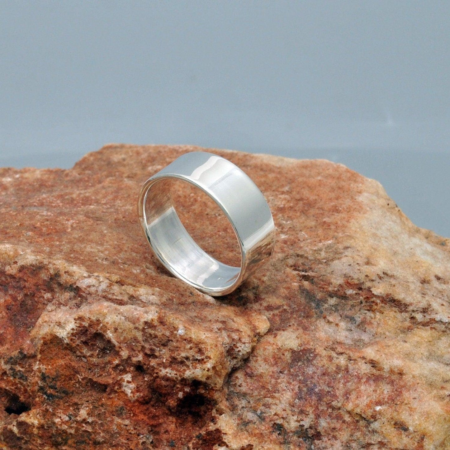 Plain Sterling Silver Band Ring Size 9 - Kanika Creations