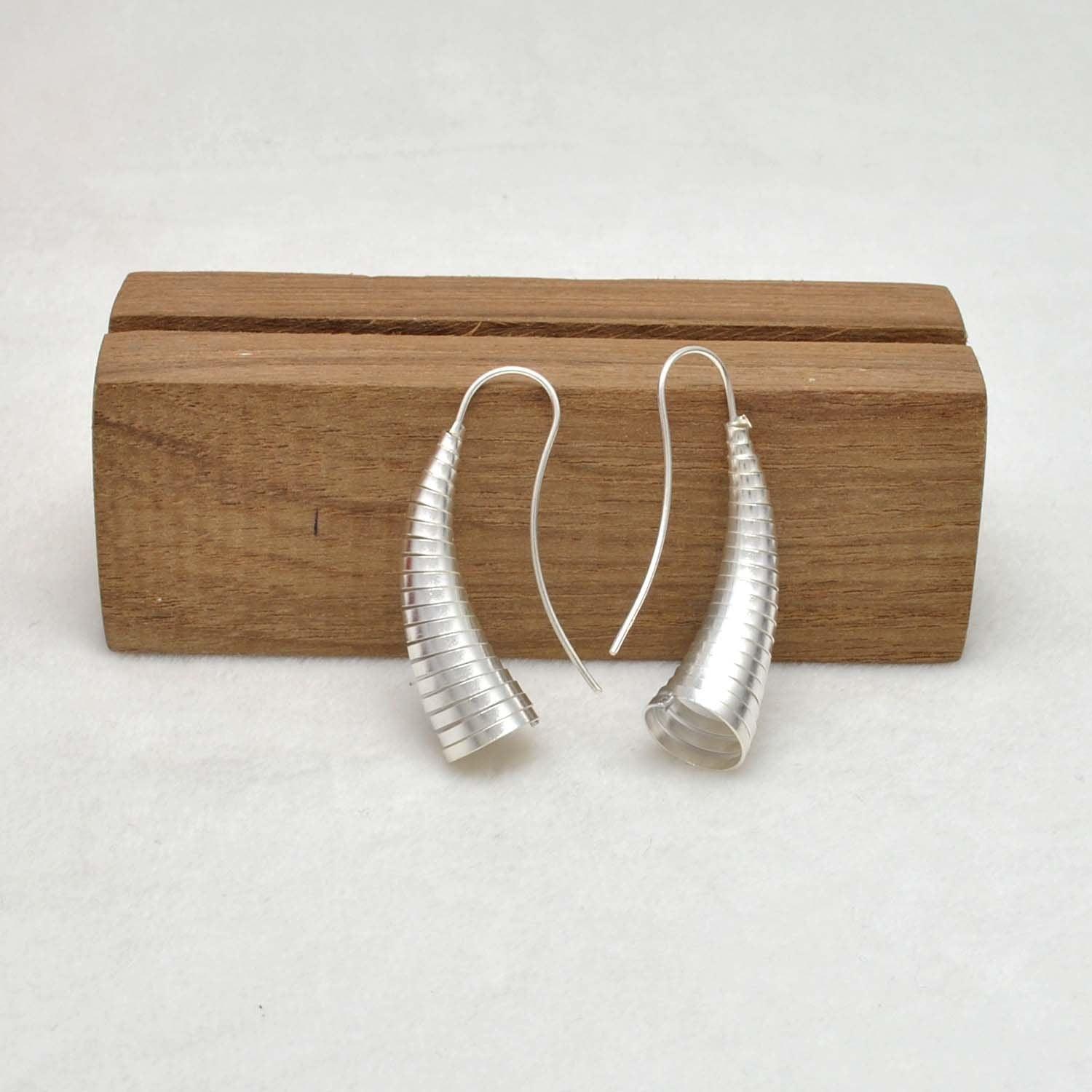 Sterling silver tribal cone earrings - Kanika Creations