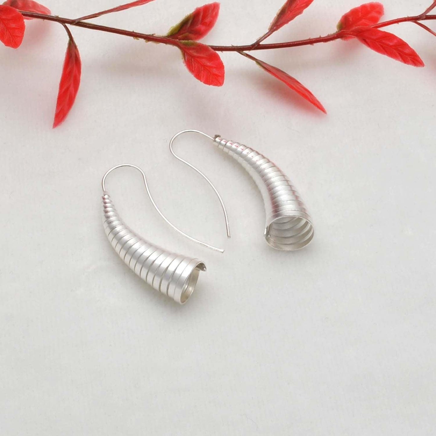 Sterling silver tribal cone earrings - Kanika Creations