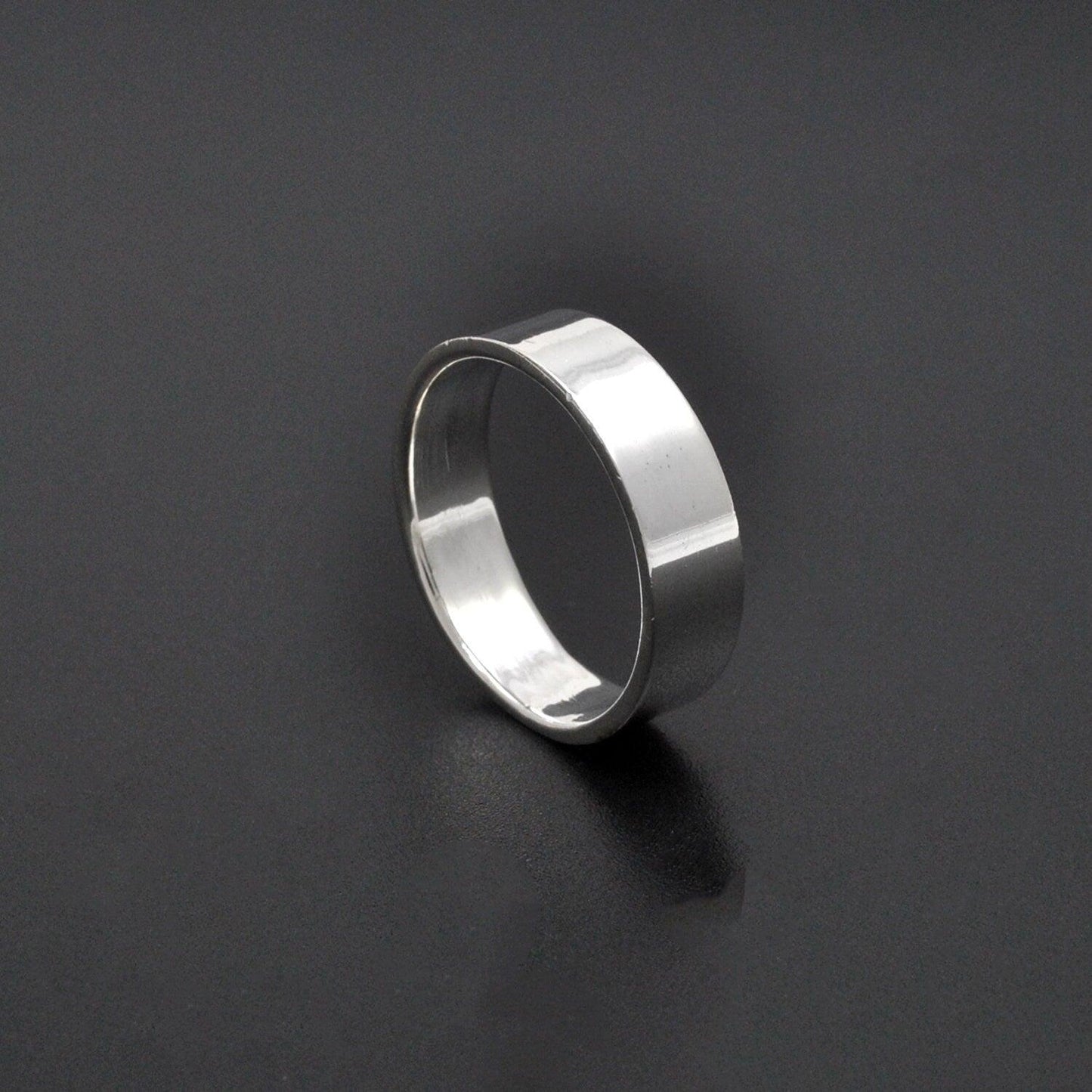 Sterling Silver Plain Wide Band Ring 8/9 - Kanika Creations