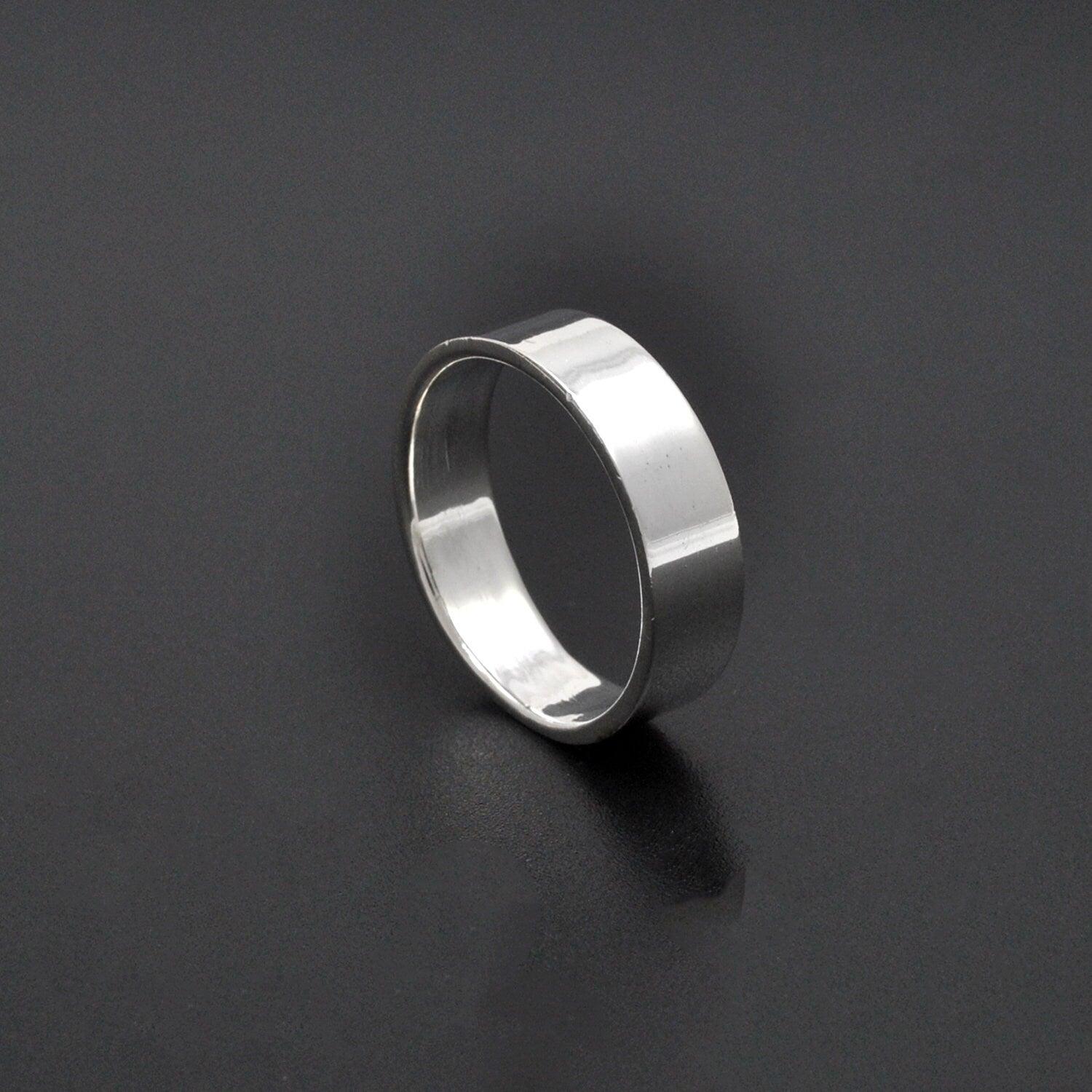 Sterling Silver Plain Wide Band Ring 8/9 - Kanika Creations