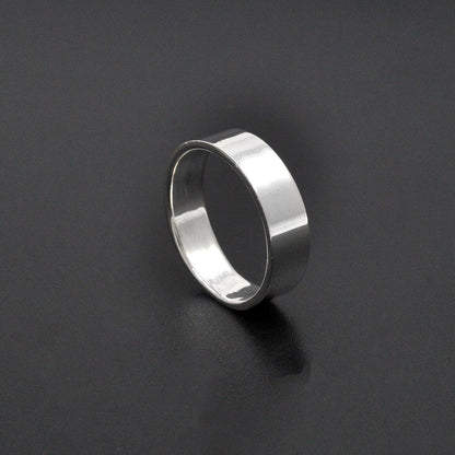 Sterling Silver Plain Wide Band Ring 8/9 - Kanika Creations