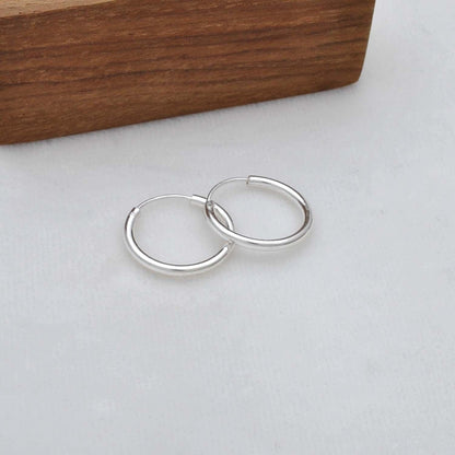 Cartilage Small Hoop Silver Earrings - Kanika Creations