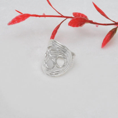 Handmade Sterling Silver Beaten Band Ring Size 8 - Kanika Creations