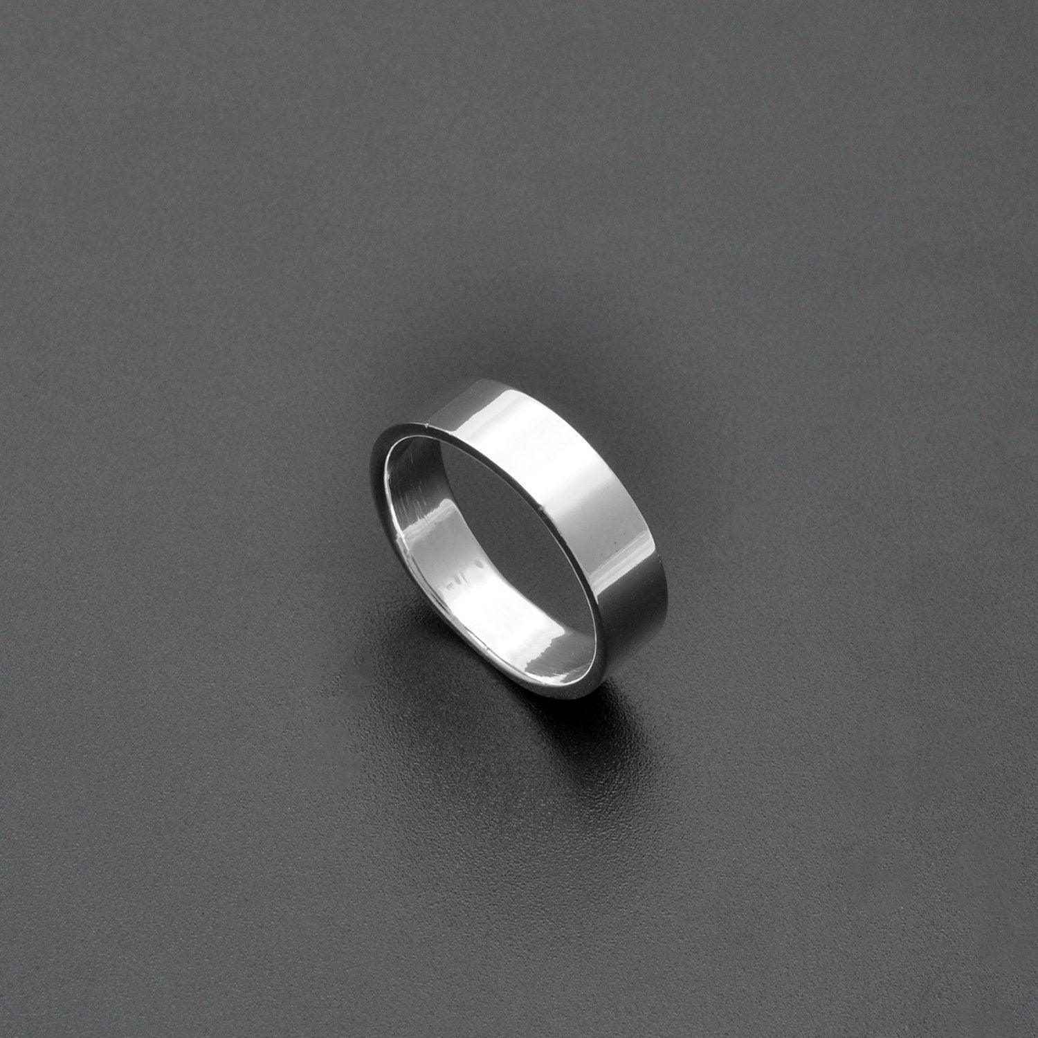 Sterling Silver Plain Wide Band Ring 8/9 - Kanika Creations