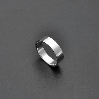 Sterling Silver Plain Wide Band Ring 8/9 - Kanika Creations