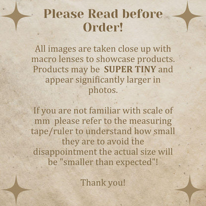 Kanika Creations Macro Photography Size Note – Small Jewelry Findings