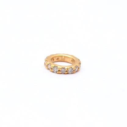 6mm Natural Diamond Rondelle Wheel Spacer 14K Gold – Close Up Detail
