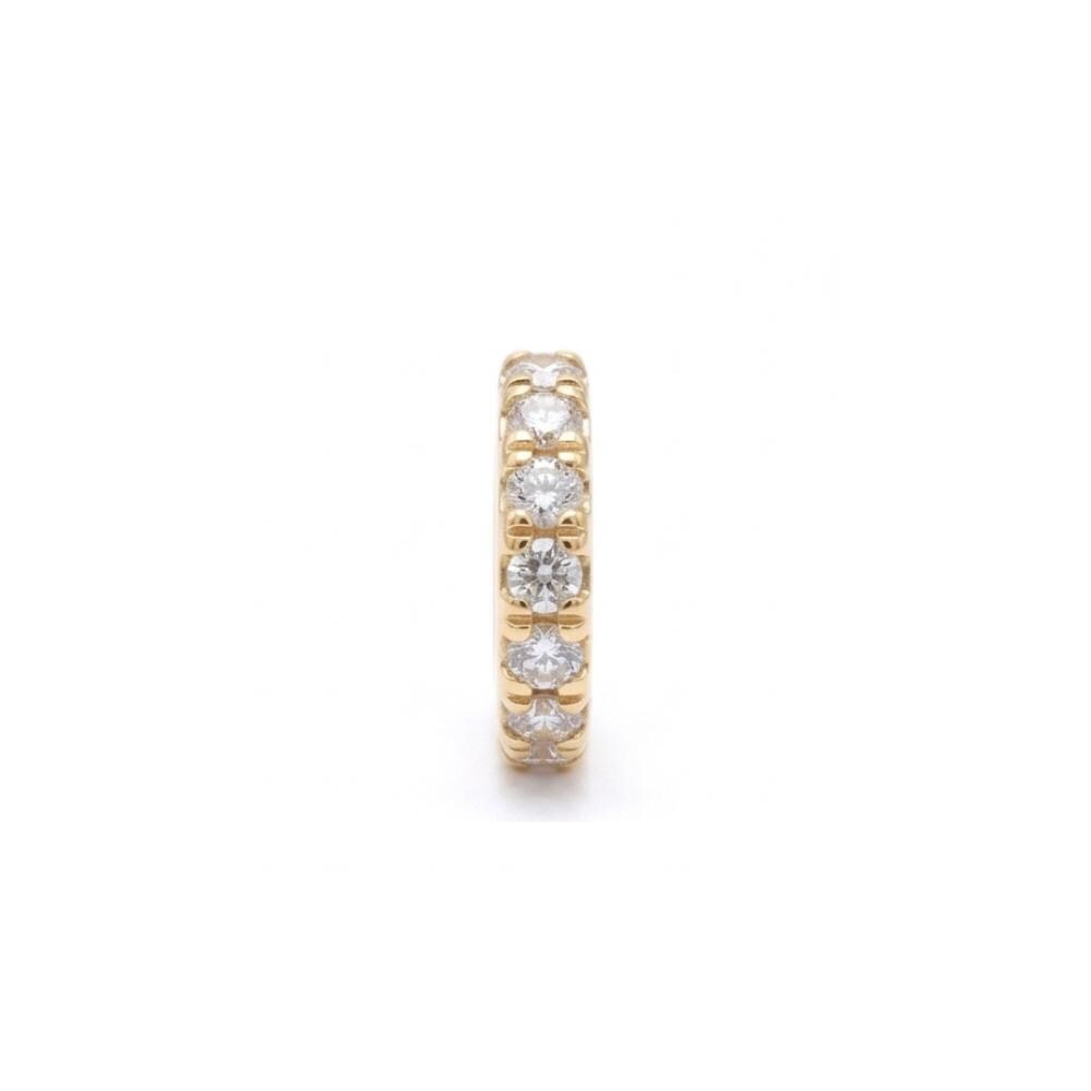 6mm Diamond Pavé 14K Gold Eternity Wheel Spacer – Side Profile View
