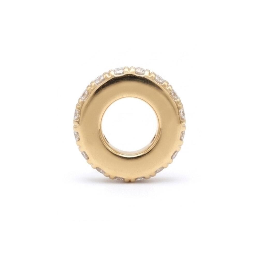 6mm 14K Solid Gold Diamond Rondelle Spacer – Hole Size Detail