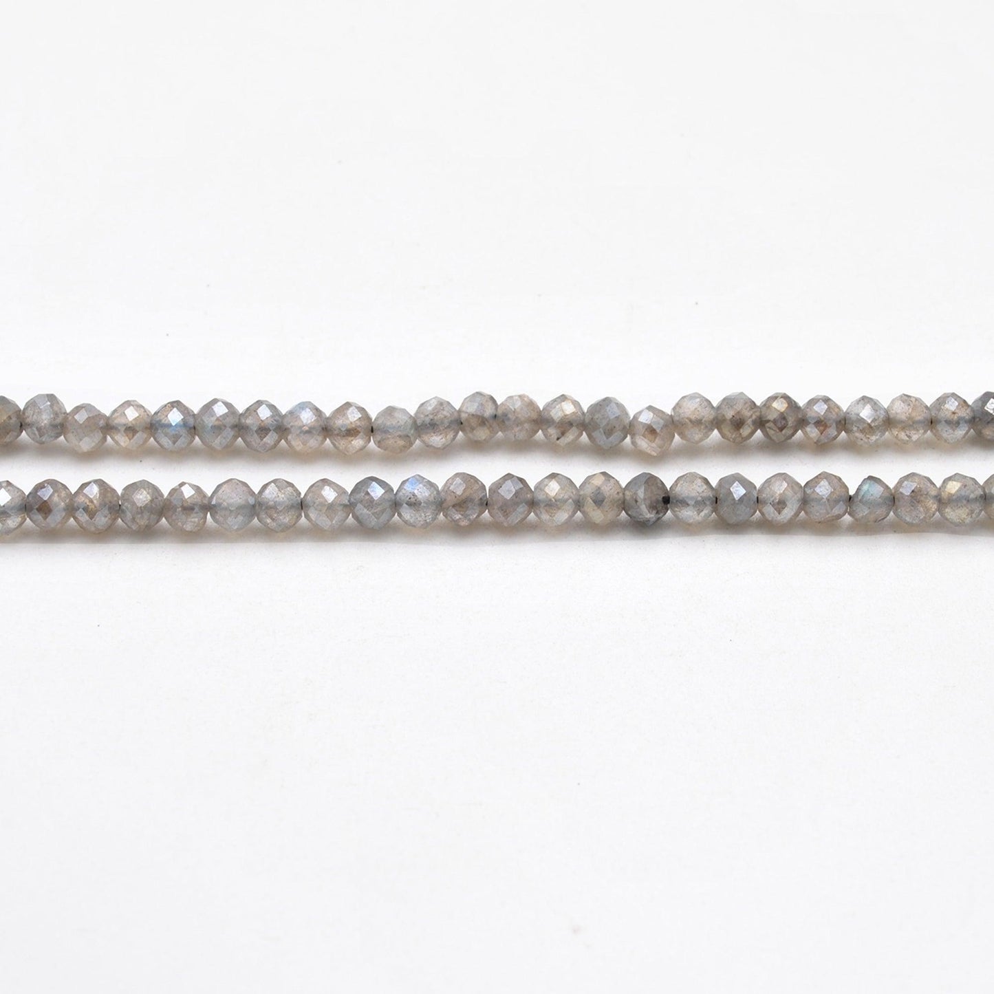 Labradorite faceted beads 4mm - loose beads scattered view