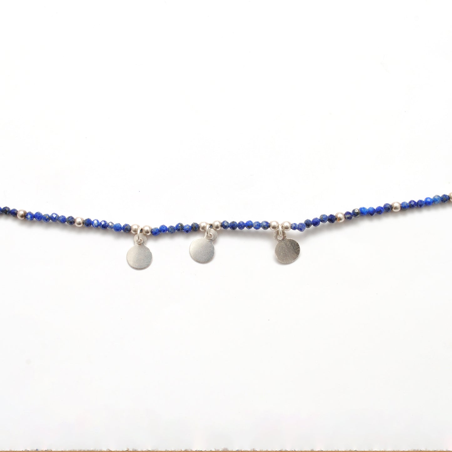 Lapis Lazuli Beaded Charm Necklace Gift for Her - Clasp Detail