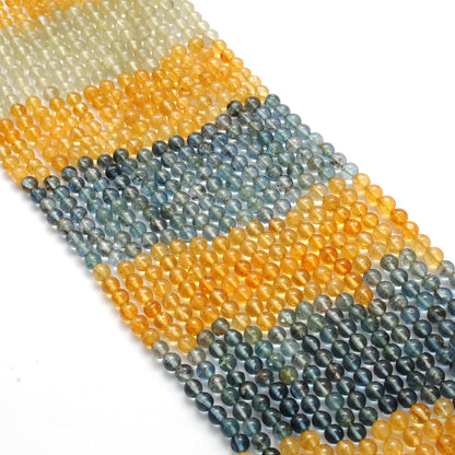 Multi aquamarine gemstone beads - quality close-up Jaipur
