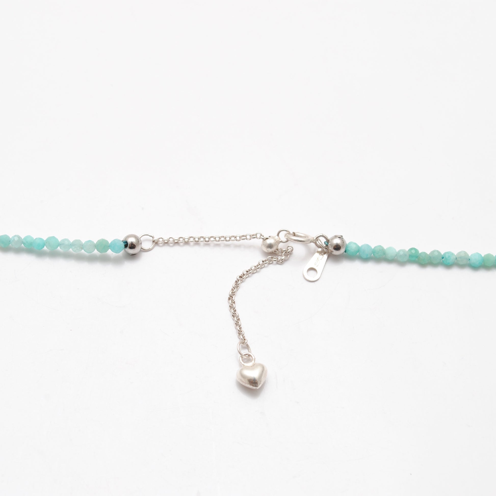 Natural Amazonite Faceted Strand Necklace - Flat Lay View