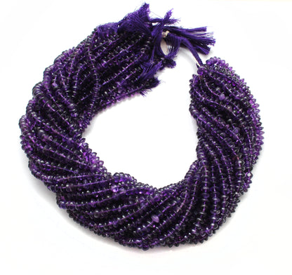 Natural amethyst flat disc beads - wholesale quality Jaipur