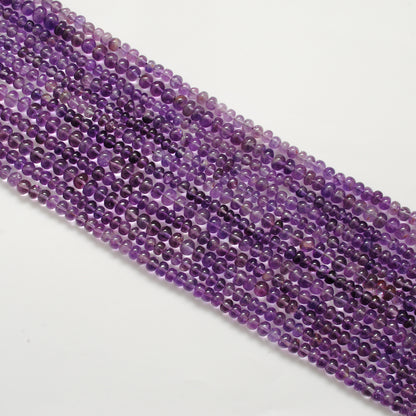 Natural amethyst rondelle gemstone beads - healing crystal Jaipur