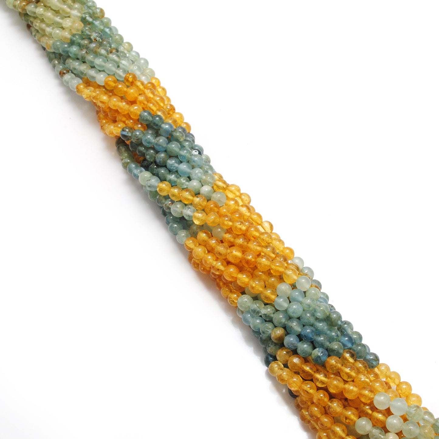 Natural aquamarine multi beads strand - deep teal color variant
