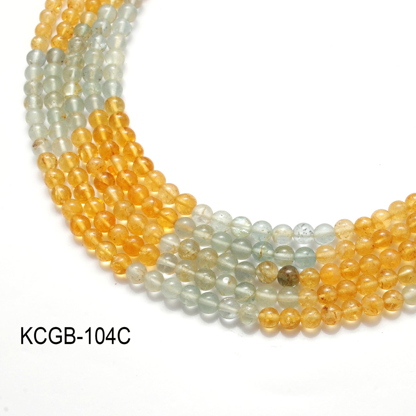 Natural aquamarine round beads DIY - bracelet necklace example