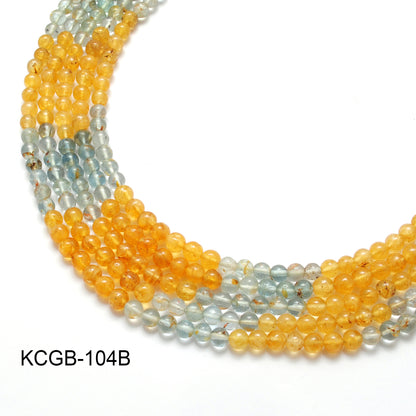 Natural aquamarine 5mm beads - scale reference