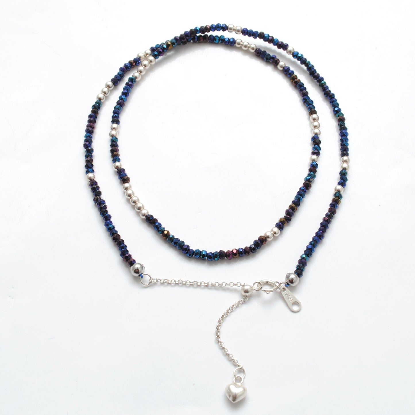 Natural Black Spinel Beaded Necklace Gift for Her - Lifestyle View