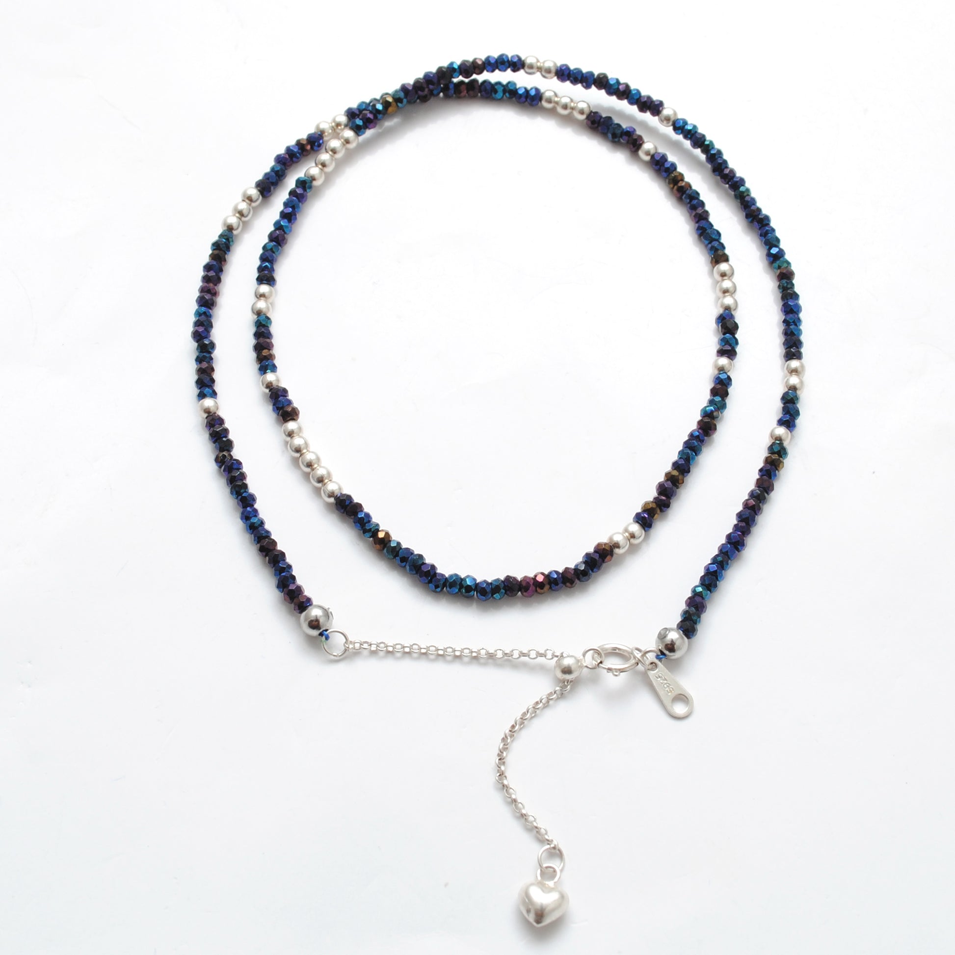 Natural Black Spinel Beaded Necklace Gift for Her - Lifestyle View