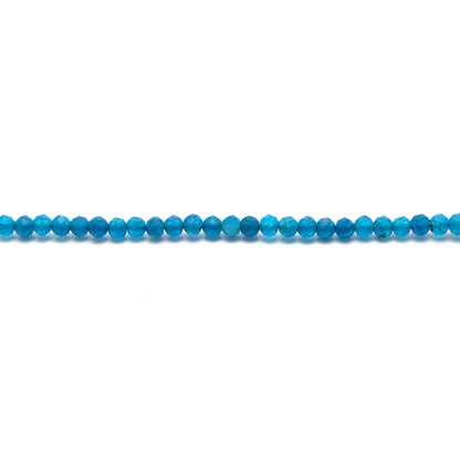 Natural blue apatite beads scattered loose - vivid teal range