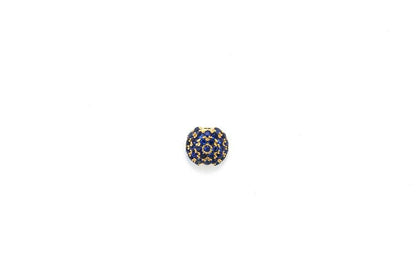 Natural Blue Sapphire Ball Bead 14K Gold – Close-Up Detail
