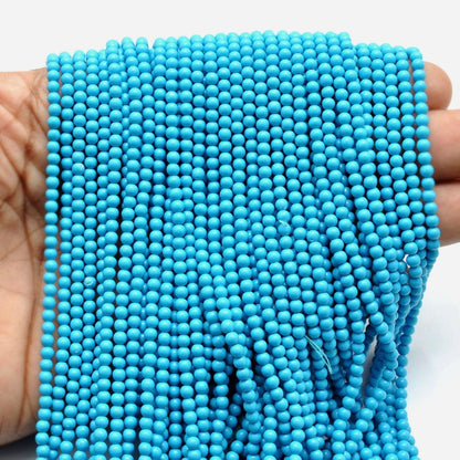 Natural blue turquoise beads for jewelry making - lifestyle bracelet view