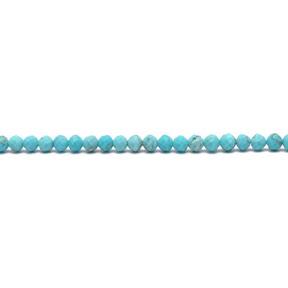 Natural blue turquoise beads for jewelry making - scale reference