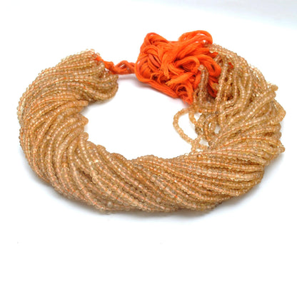 Natural citrine beads for jewelry making - scale reference