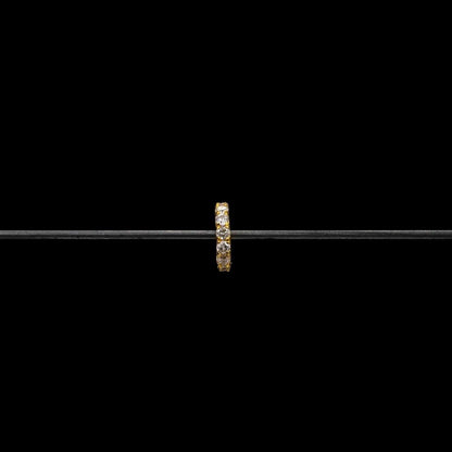 Natural Diamond Rondelle Wheel Spacer 14K Gold – Close-Up Detail