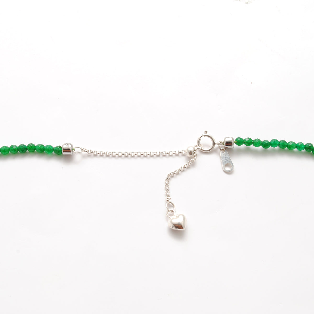 Natural Emerald Bead Charm Necklace - Lifestyle Styled View