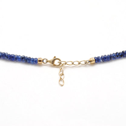 Natural Emerald Sapphire Pearl Necklace for Women - Side View