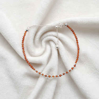 Natural Hessonite Garnet Bracelet Gift for Her - Lifestyle View Jaipur