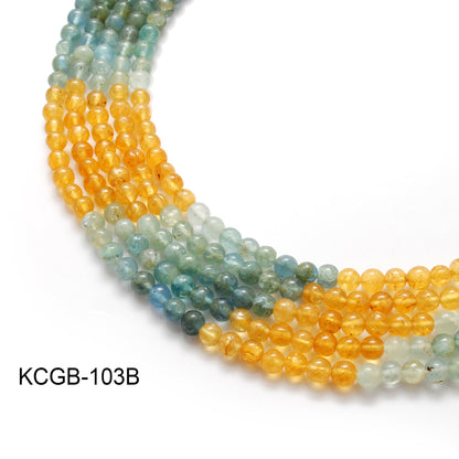 Natural multi aquamarine beads variant B - pale blue tones