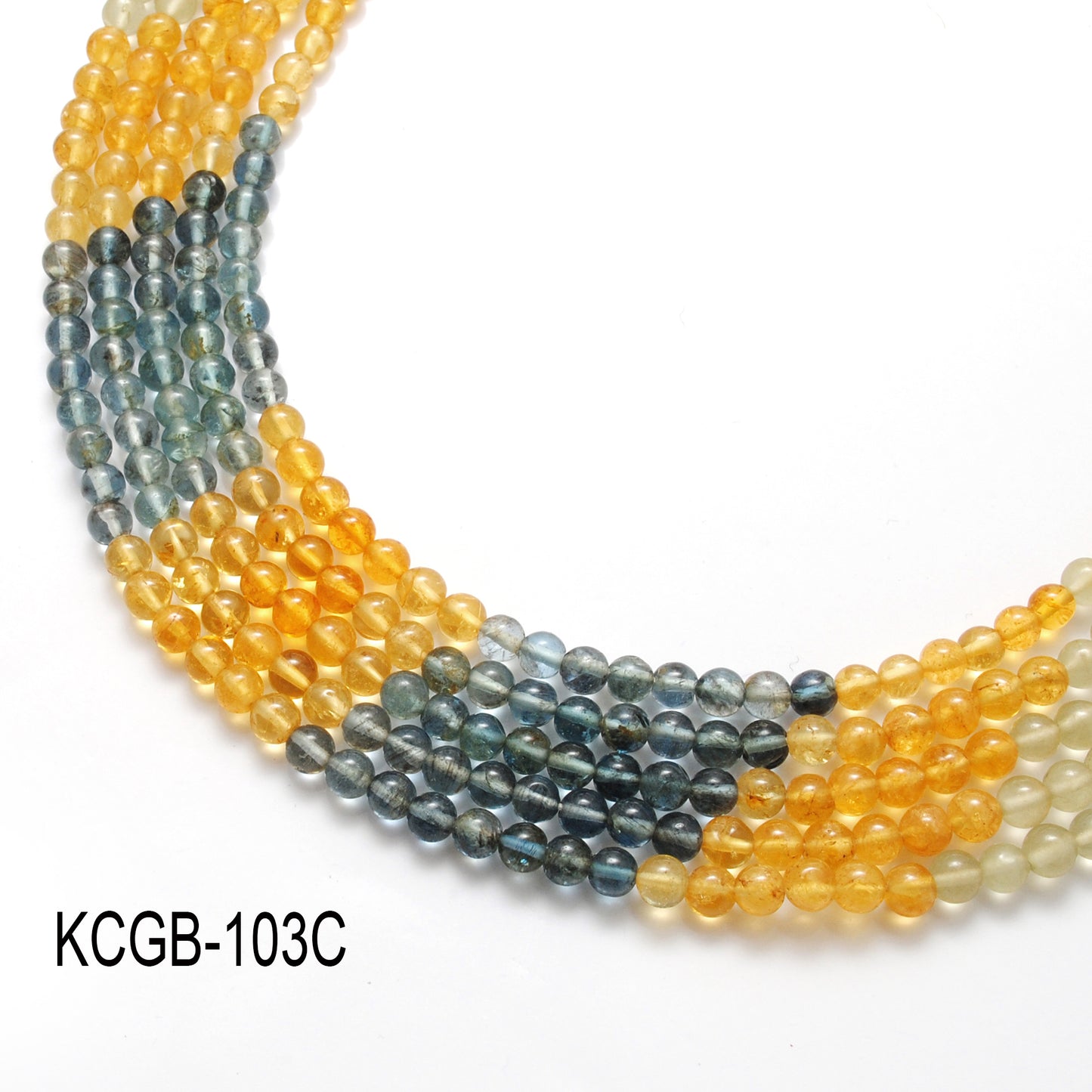 Natural multi aquamarine beads variant C - medium teal