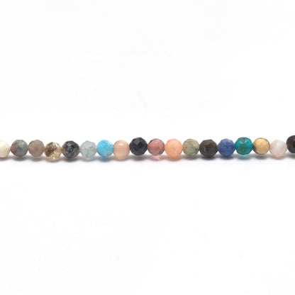 Natural multi gemstone beads scattered loose - colorful variety