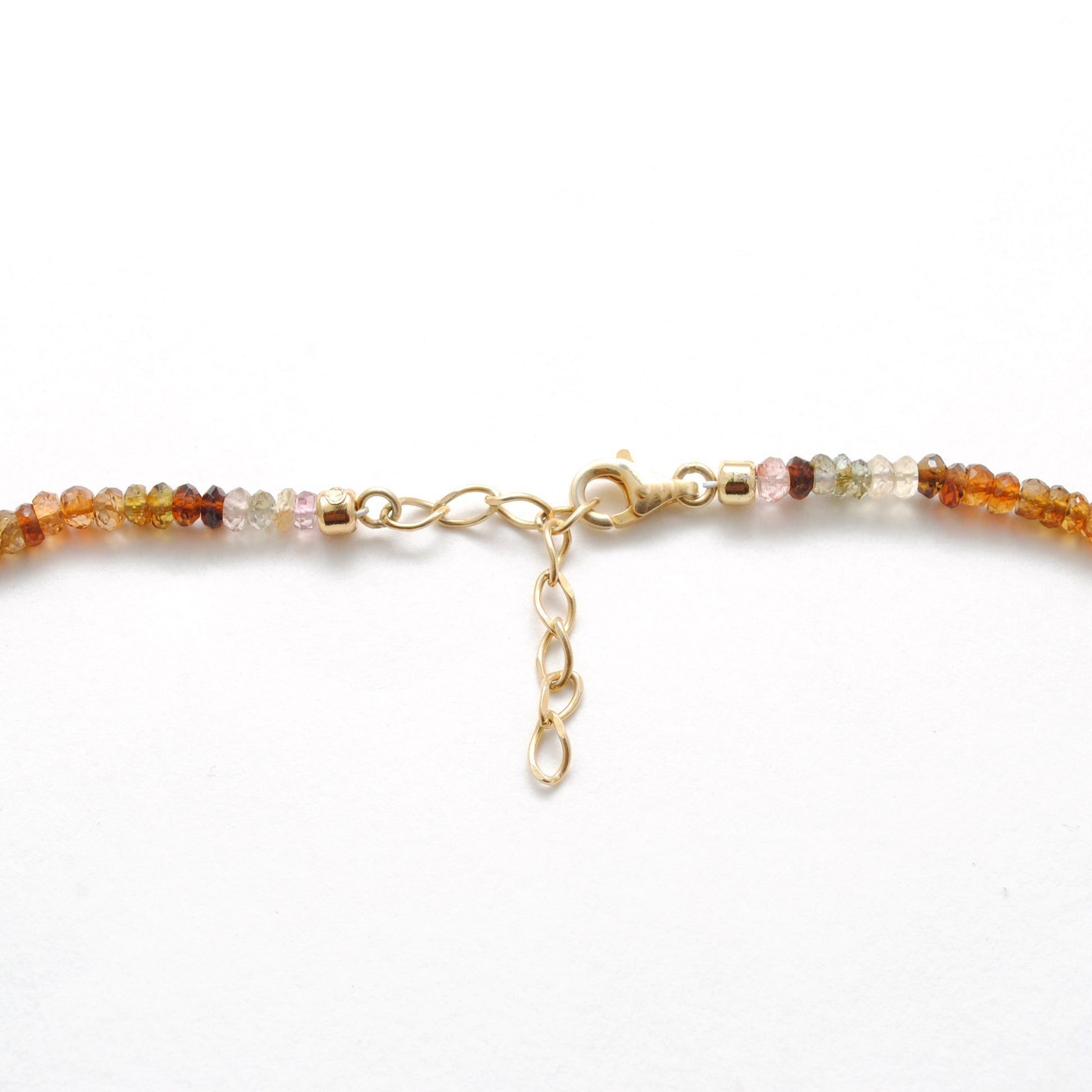 Natural Multi Tourmaline Diamond Victorian Necklace - Styled View