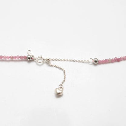 Natural Pink Tourmaline Necklace for Women - Lifestyle Styled View