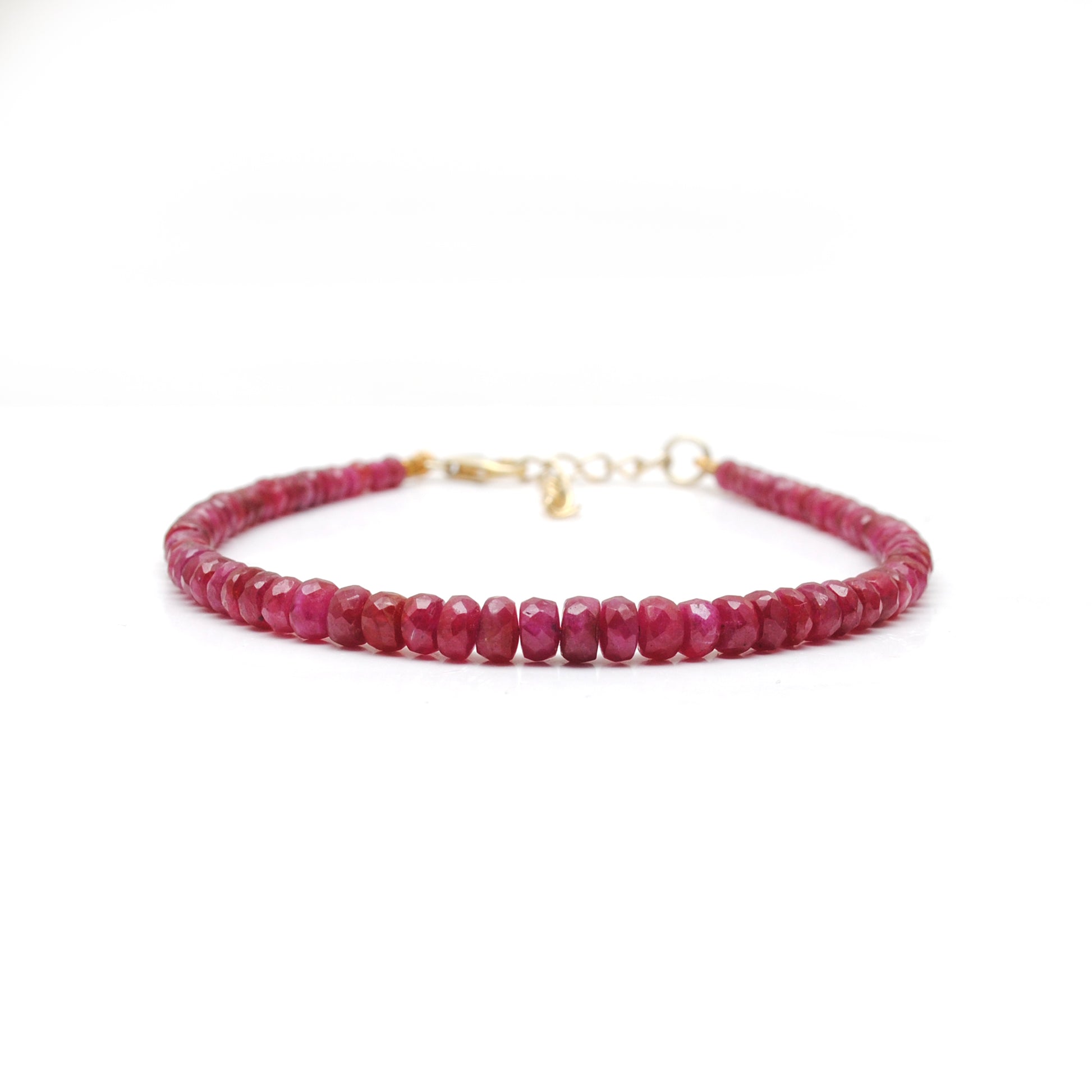 Natural Ruby Birthstone Bracelet Gift for Her - Clasp Detail