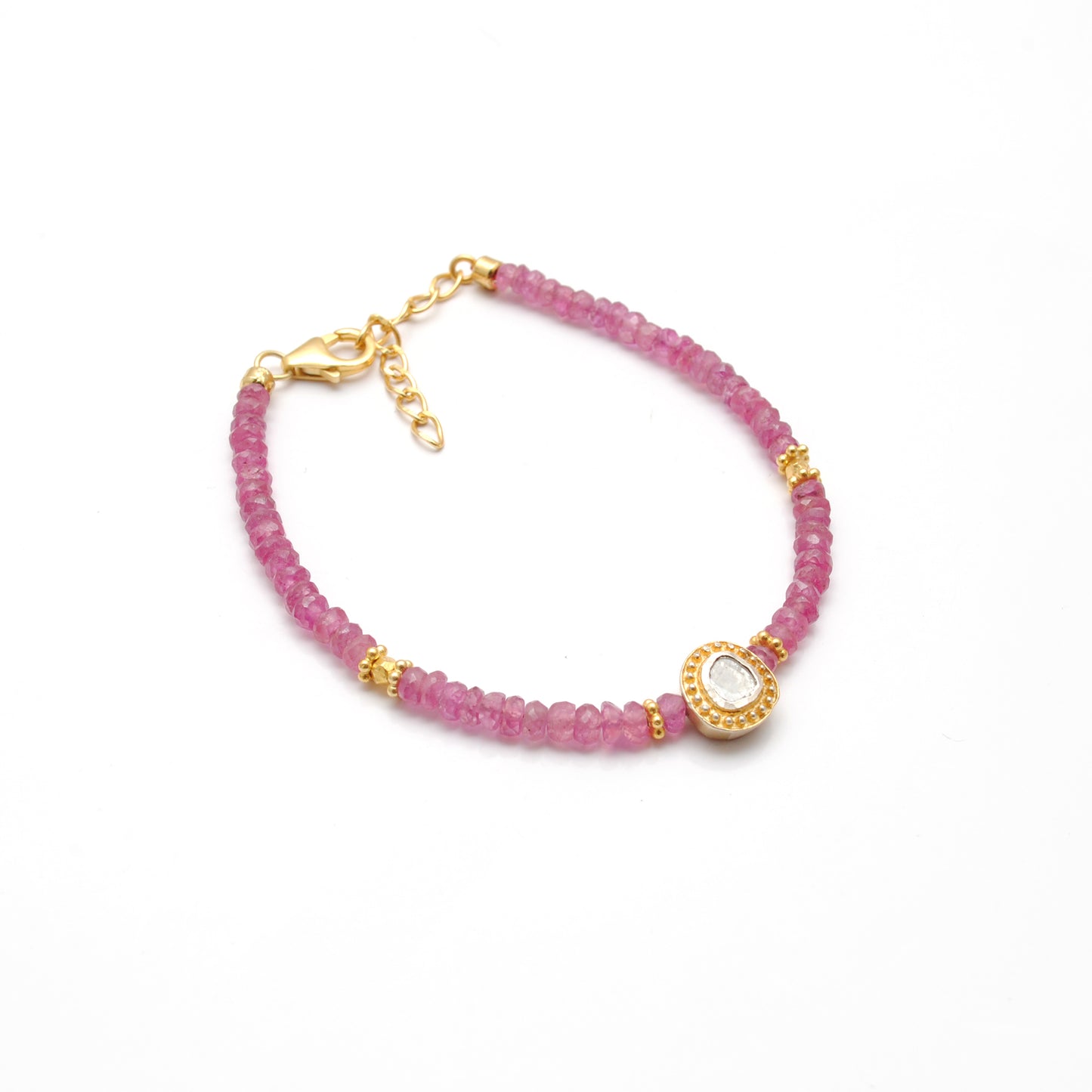Natural Ruby Diamond Bracelet Luxury Gift for Her - Clasp Detail