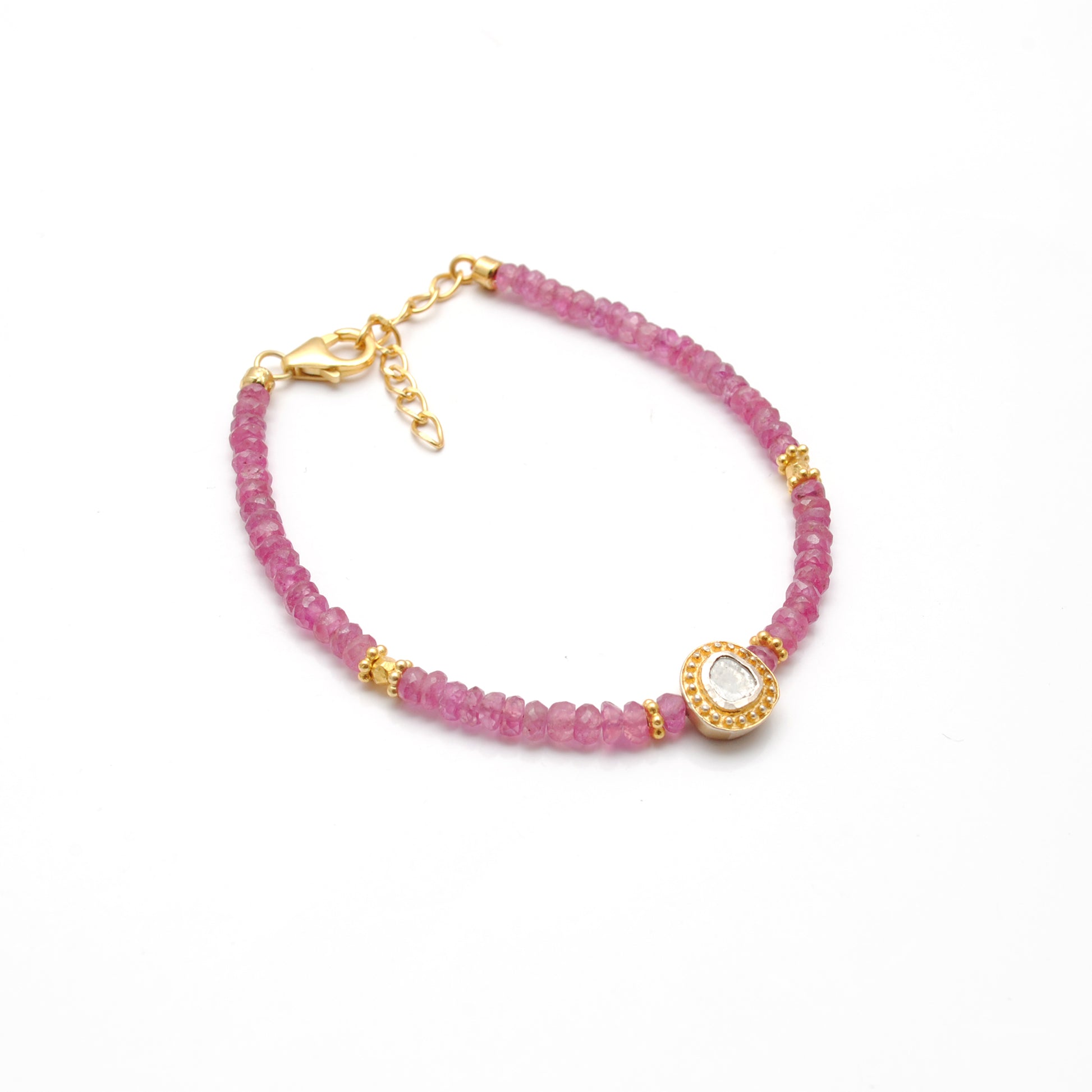 Natural Ruby Diamond Bracelet Luxury Gift for Her - Clasp Detail