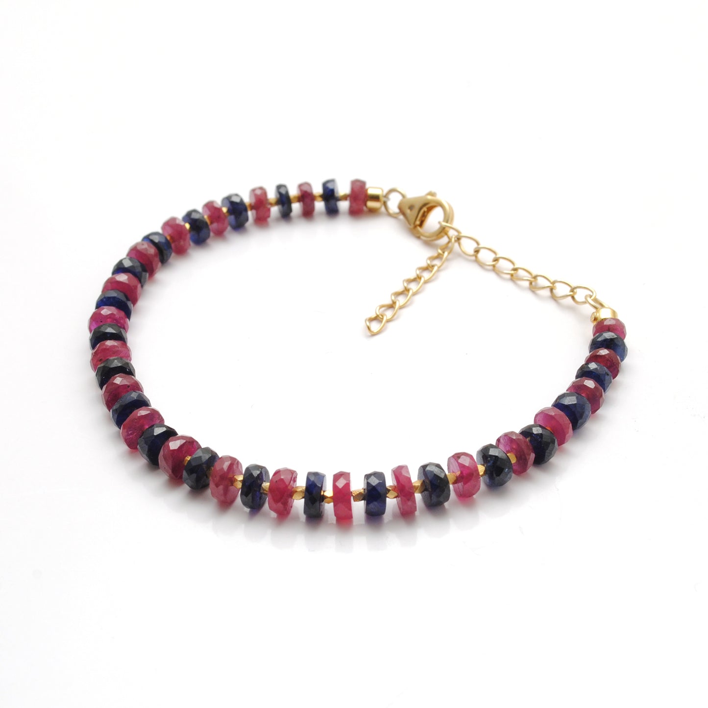 Natural Ruby Sapphire Bracelet Gift for Her - Clasp Detail