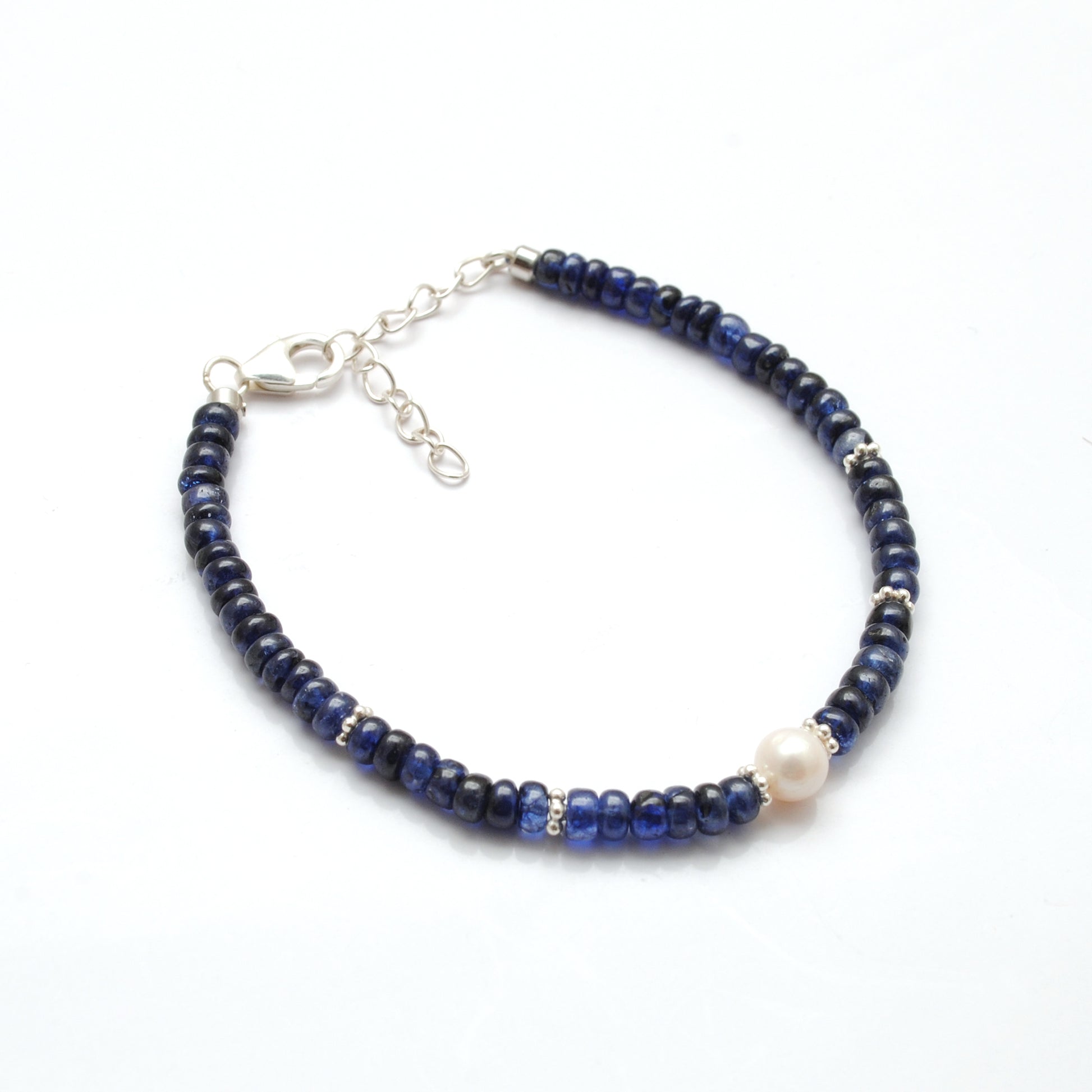 Natural Sapphire Pearl Bracelet Gift for Her - Lifestyle Stacking