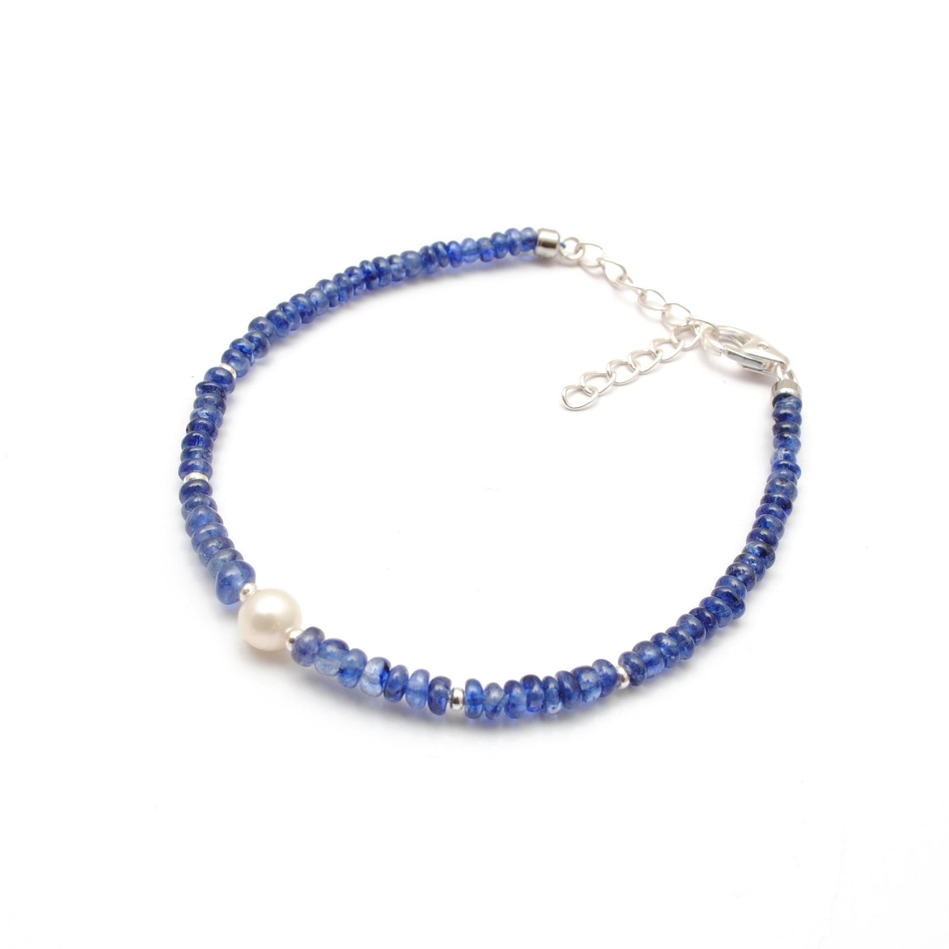 Natural Sapphire Pearl Bracelet Gift for Her - Lifestyle View