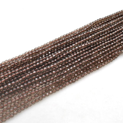 Natural smoky quartz round faceted beads Jaipur wholesale scale reference