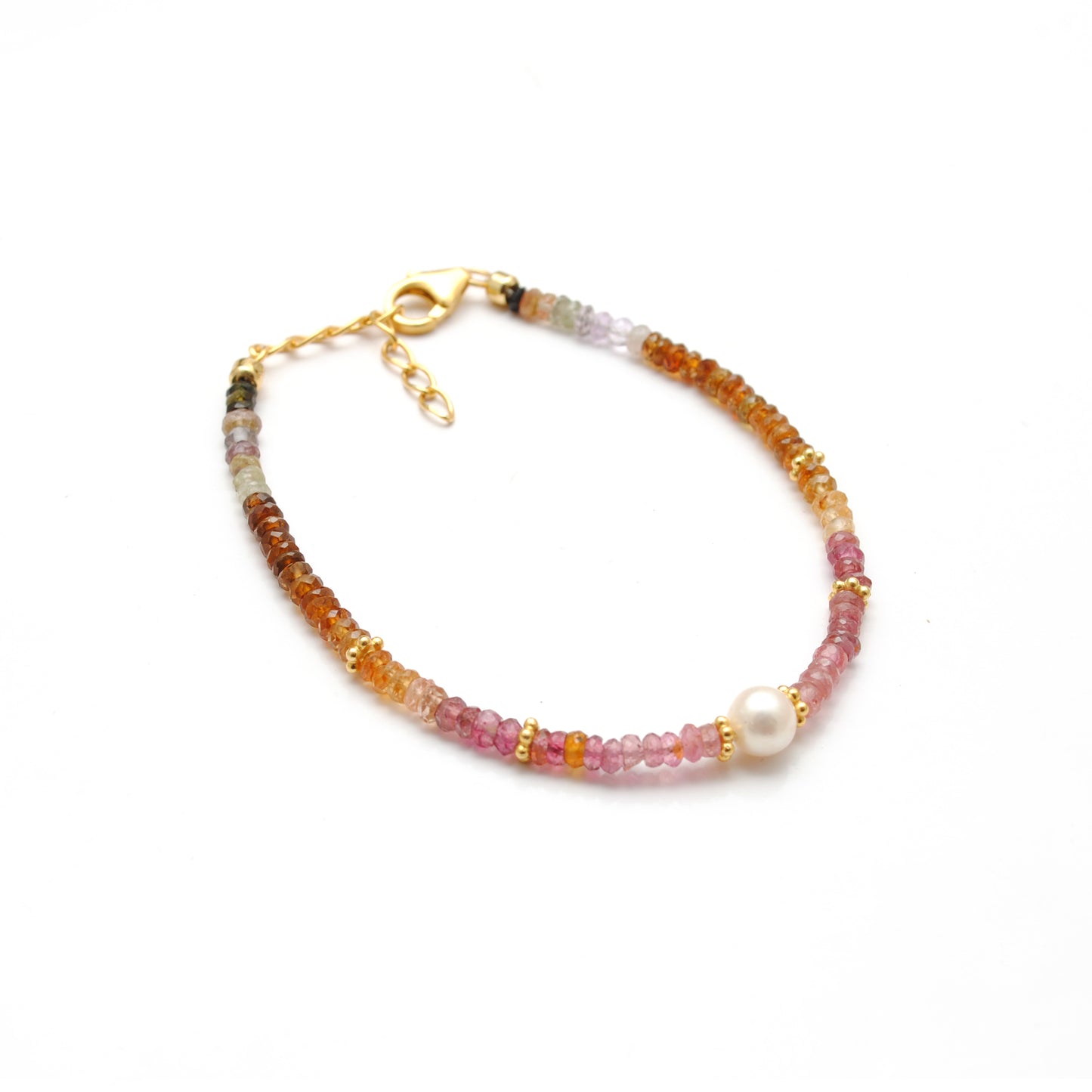 Natural Tourmaline Pearl Bracelet Gift for Her - Clasp Detail